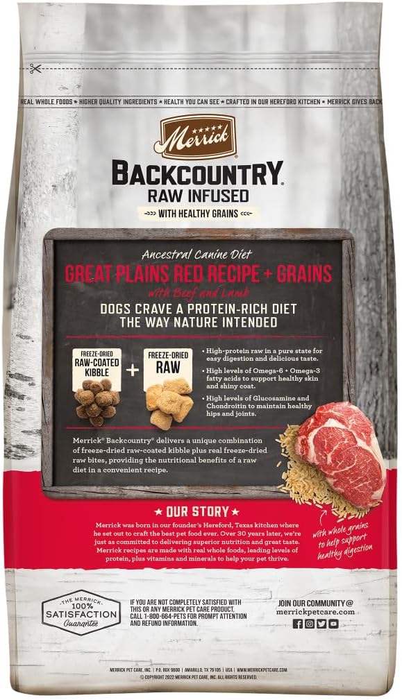 Merrick Backcountry Raw Infused Great Plains Red Recipe + Grains Dry Dog Food – Gallery Image 6