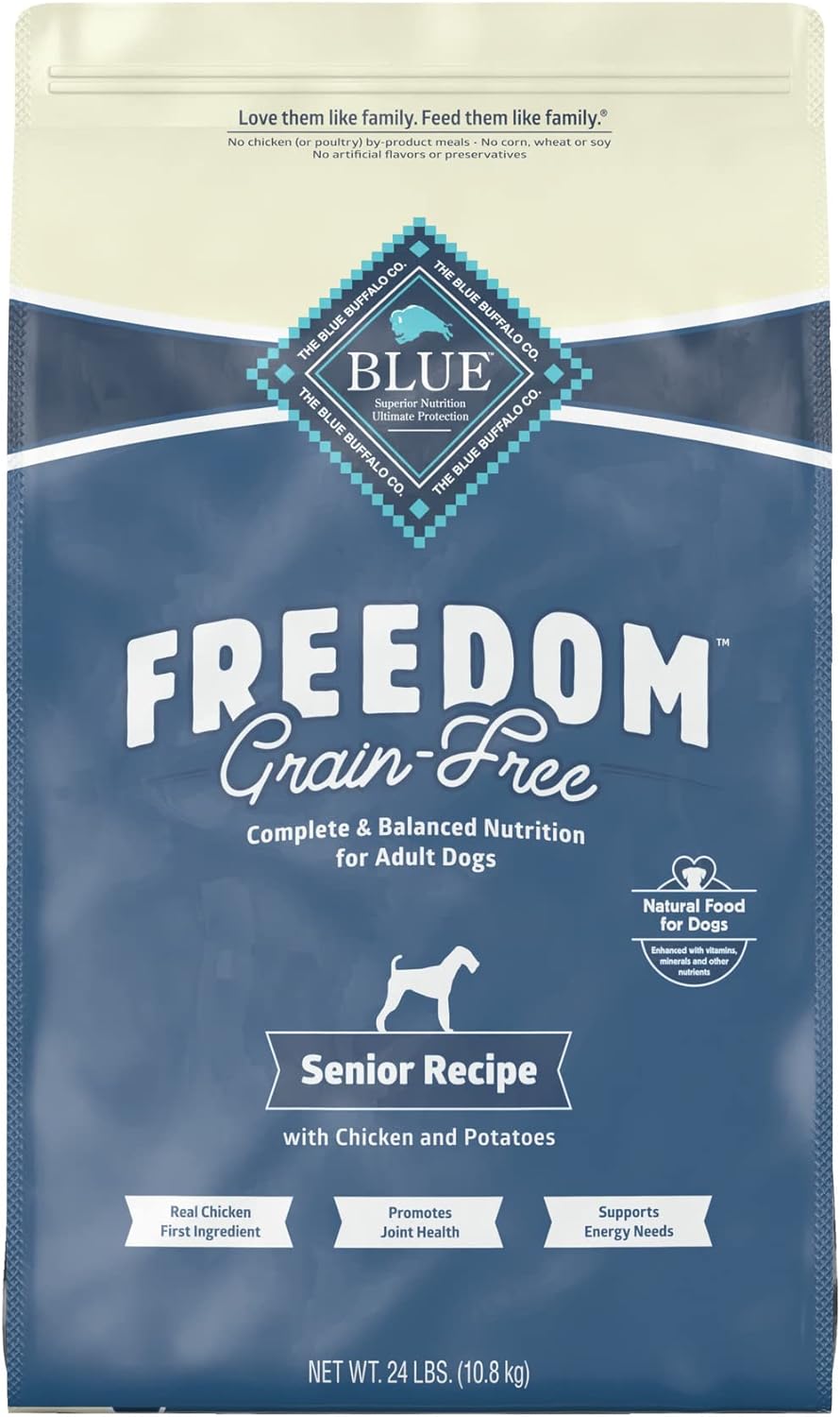 Blue Freedom Senior Grain-Free Chicken Recipe Dry Dog Food – Gallery Image 1