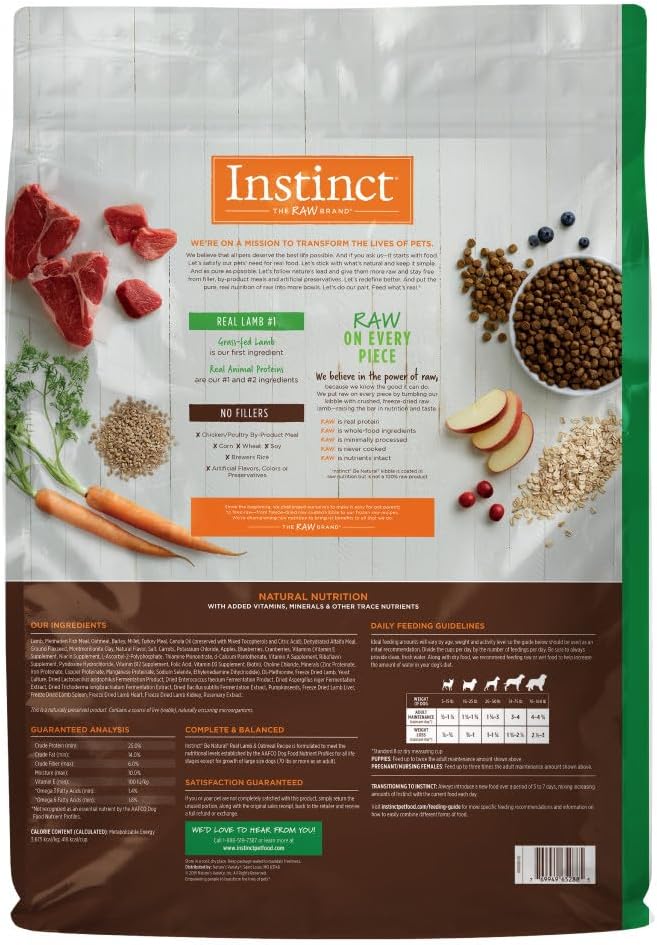 Instinct Be Natural Real Lamb & Oatmeal Recipe Dry Dog Food – Gallery Image 10