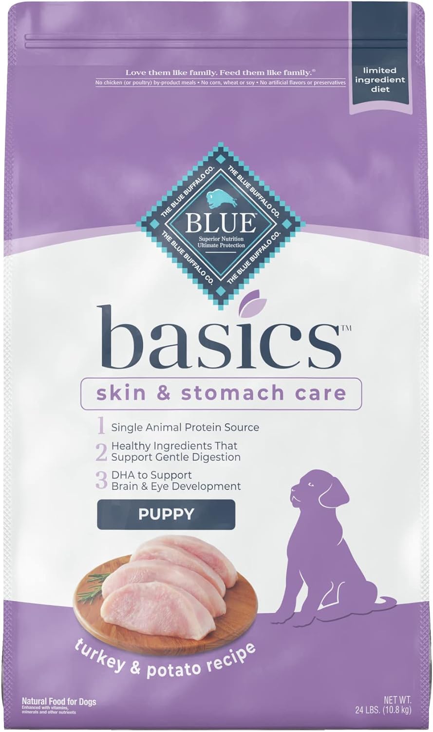 Blue Basics Limited Ingredient Diet Puppy Turkey and Potato Recipe Dry Dog Food – Gallery Image 1