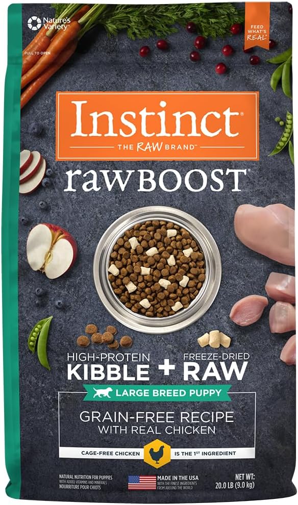 Instinct Raw Boost Grain-Free Recipe with Real Chicken for Large Breed Puppies Dry Dog Food – Gallery Image 1