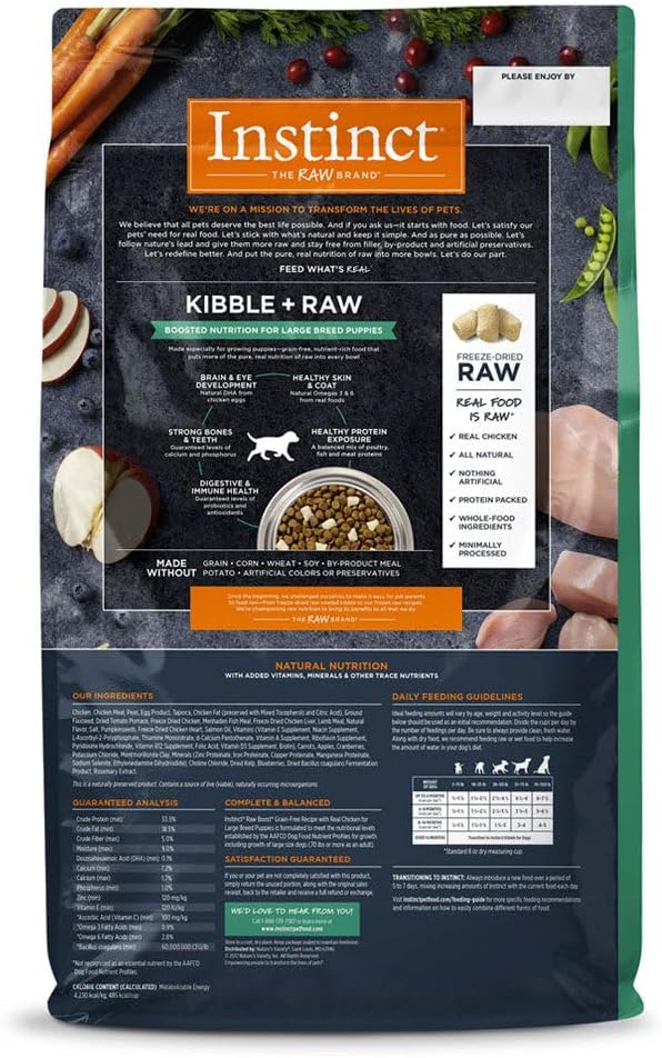 Instinct Raw Boost Grain-Free Recipe with Real Chicken for Large Breed Puppies Dry Dog Food – Gallery Image 2