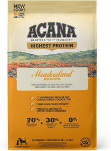 Acana Highest Protein Meadowland Recipe Dry Dog Food