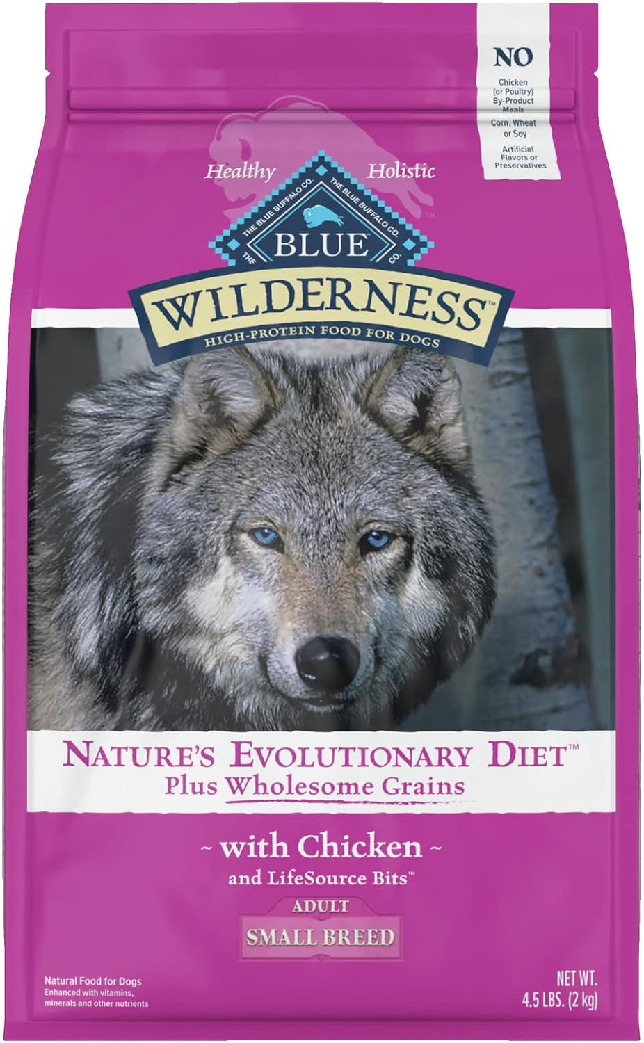 Blue Wilderness Small Breed Adult Chicken with Grains Recipe Dry Dog Food – Gallery Image 1