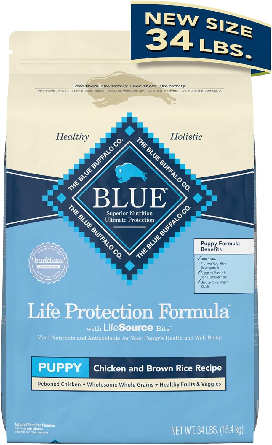 Blue Life Protection Formula Puppy Chicken and Brown Rice Recipe Dry Dog Food – Gallery Image 1