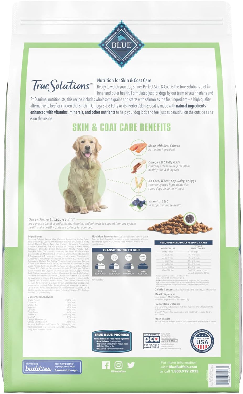 Blue True Solutions Perfect Coat Skin and Coat Care Formula Dry Dog Food – Gallery Image 2