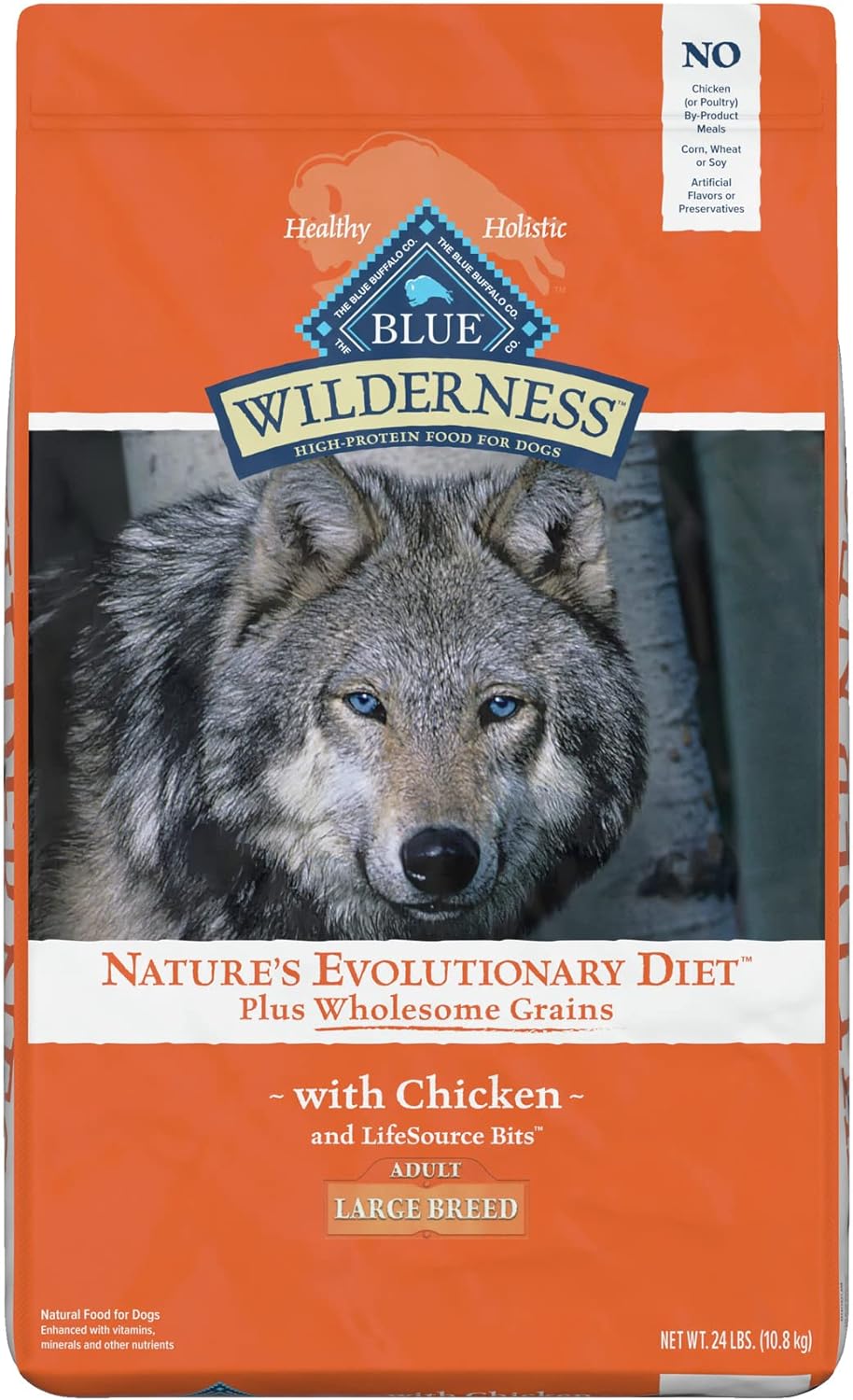 Blue Wilderness Large Breed Adult Chicken with Grains Recipe Dry Dog Food – Gallery Image 1