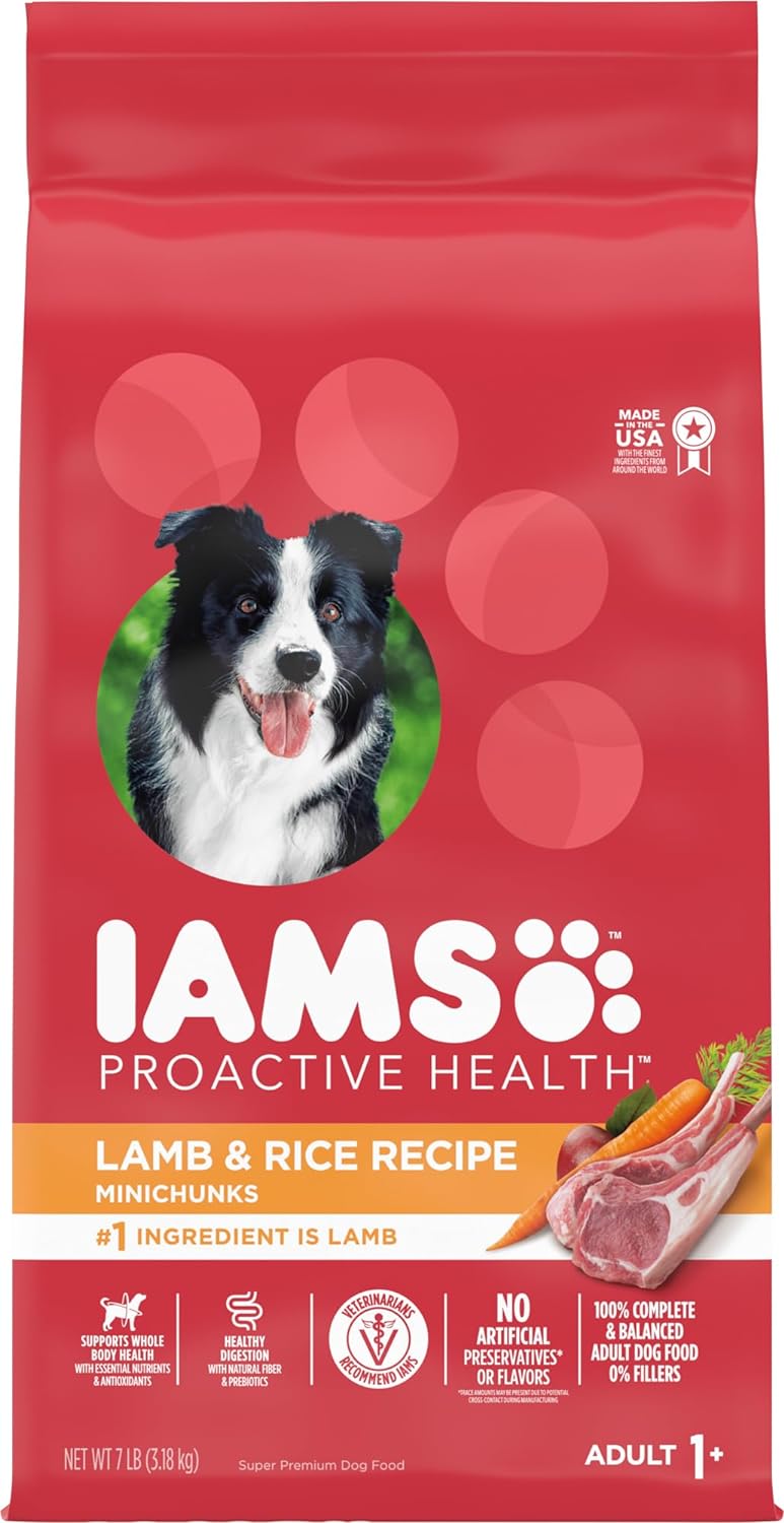 Iams Adult Minichunks with Lamb & Rice Dry Dog Food – Gallery Image 1