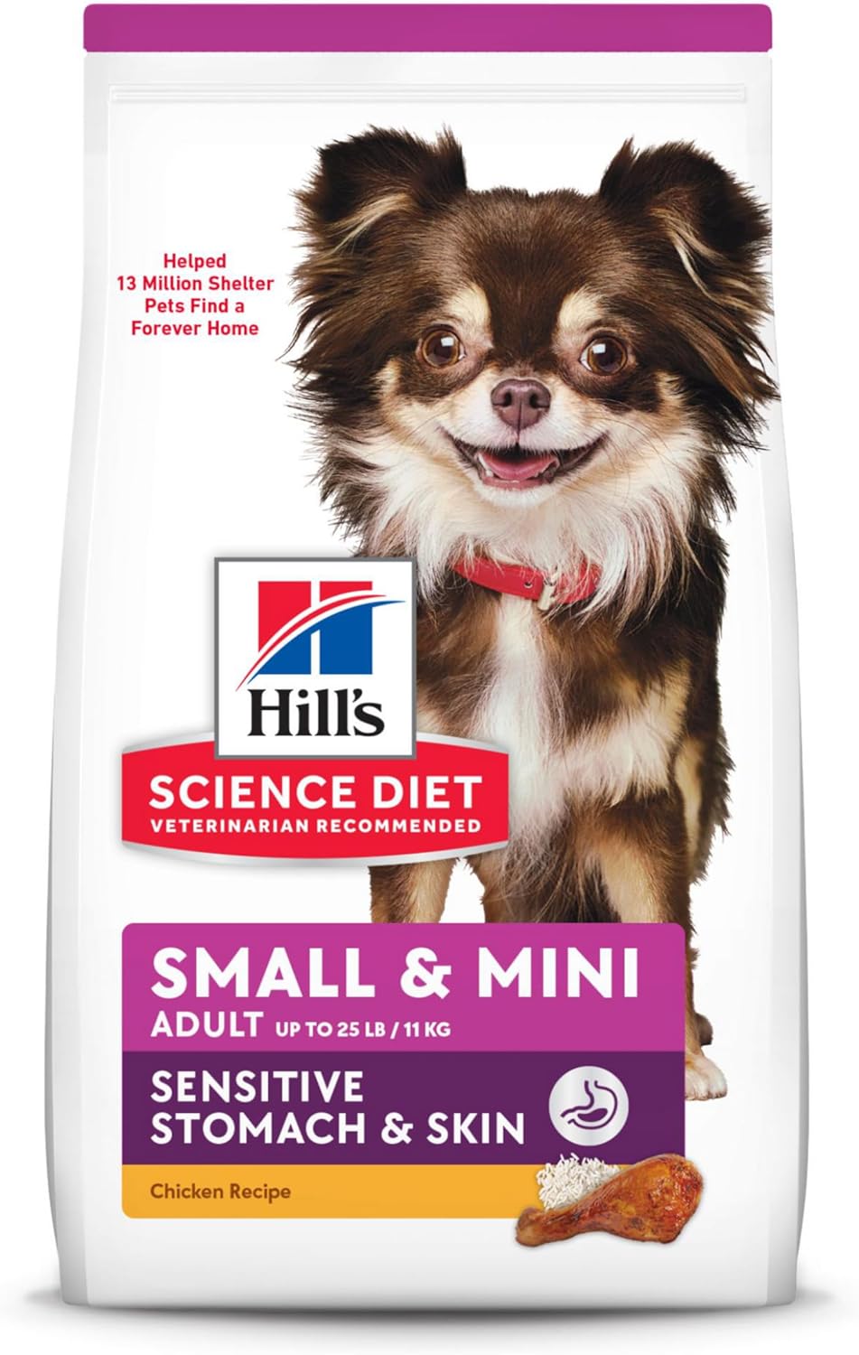 Hill’s Science Diet Adult Sensitive Stomach & Skin Small & Mini Chicken Recipe Dry Dog Food – Gallery Image 1