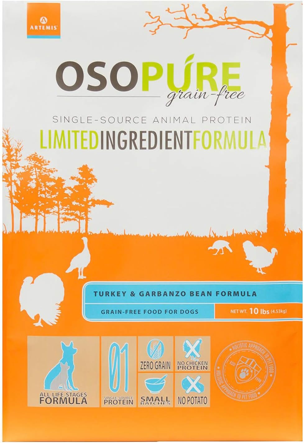 Artemis Osopure Grain-Free Turkey & Garbanzo Bean Dry Dog Food – Gallery Image 1
