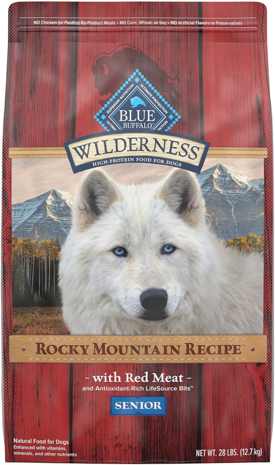 Blue Wilderness Rocky Mountain Recipe Senior Red Meat Grain-Free Dry Dog Food – Gallery Image 1