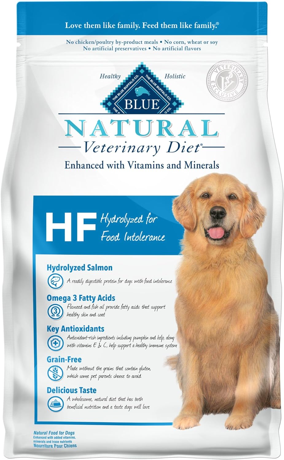 Blue Natural Veterinary Diet HF Hydrolyzed for Food Intolerance Dry Dog Food – Gallery Image 1