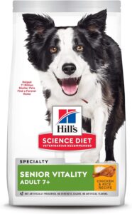 Hill’s Science Diet Adult 7+ Senior Vitality Chicken & Rice Recipe Dry Dog Food