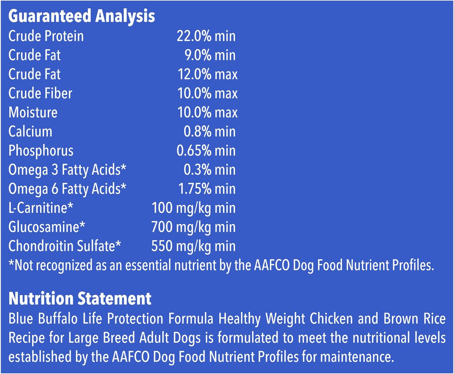 Blue Life Protection Formula Large Breed Adult Healthy Weight Chicken and Brown Rice Recipe Dry Dog Food – Gallery Image 9