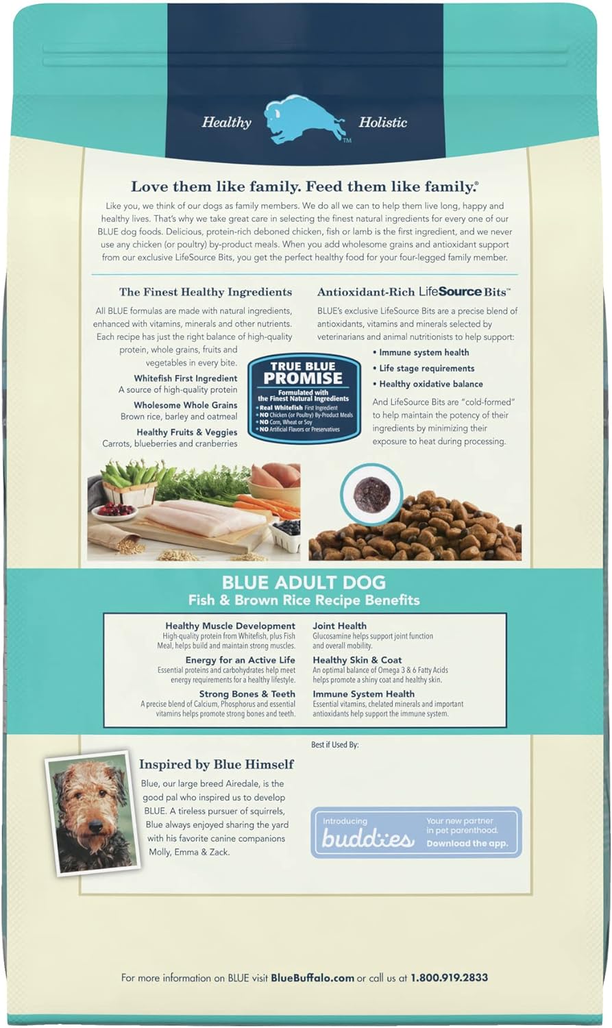 Blue Life Protection Formula Adult Fish and Brown Rice Recipe Dry Dog Food – Gallery Image 3