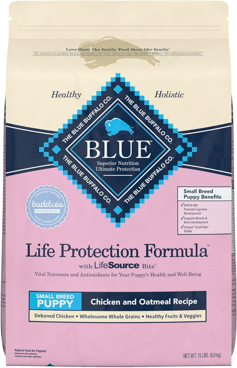 Blue Life Protection Formula Small Breed Puppy Chicken and Oatmeal Recipe Dry Dog Food – Gallery Image 1