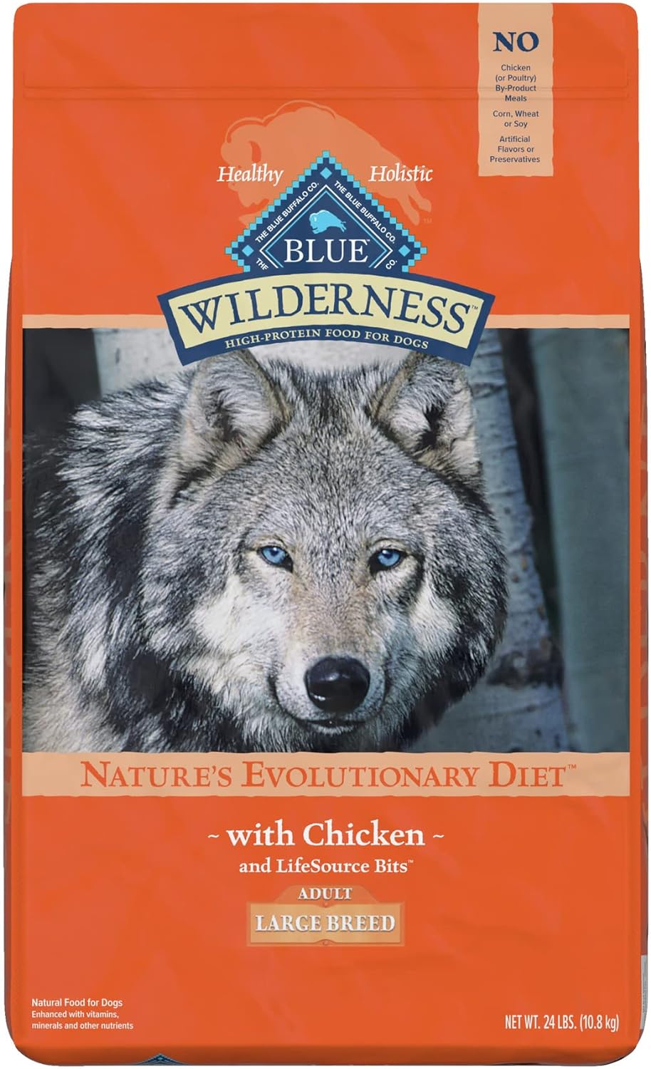 Blue Wilderness Large Breed Adult Chicken Recipe Grain-Free Dry Dog Food – Gallery Image 1