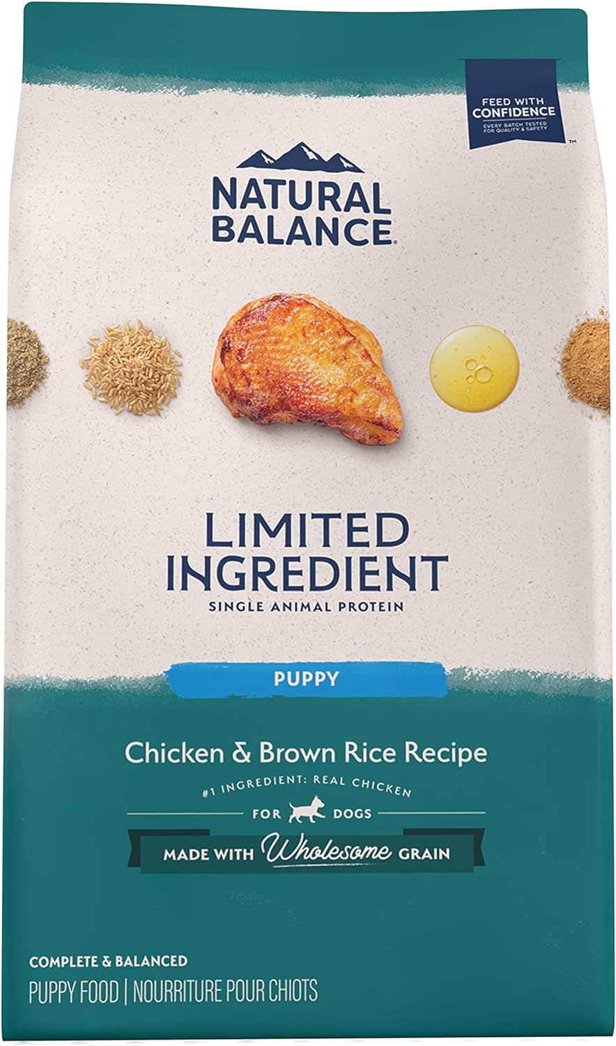 Natural Balance L.I.D. Limited Ingredient Diets Chicken & Brown Rice Puppy Dry Dog Food – Gallery Image 1