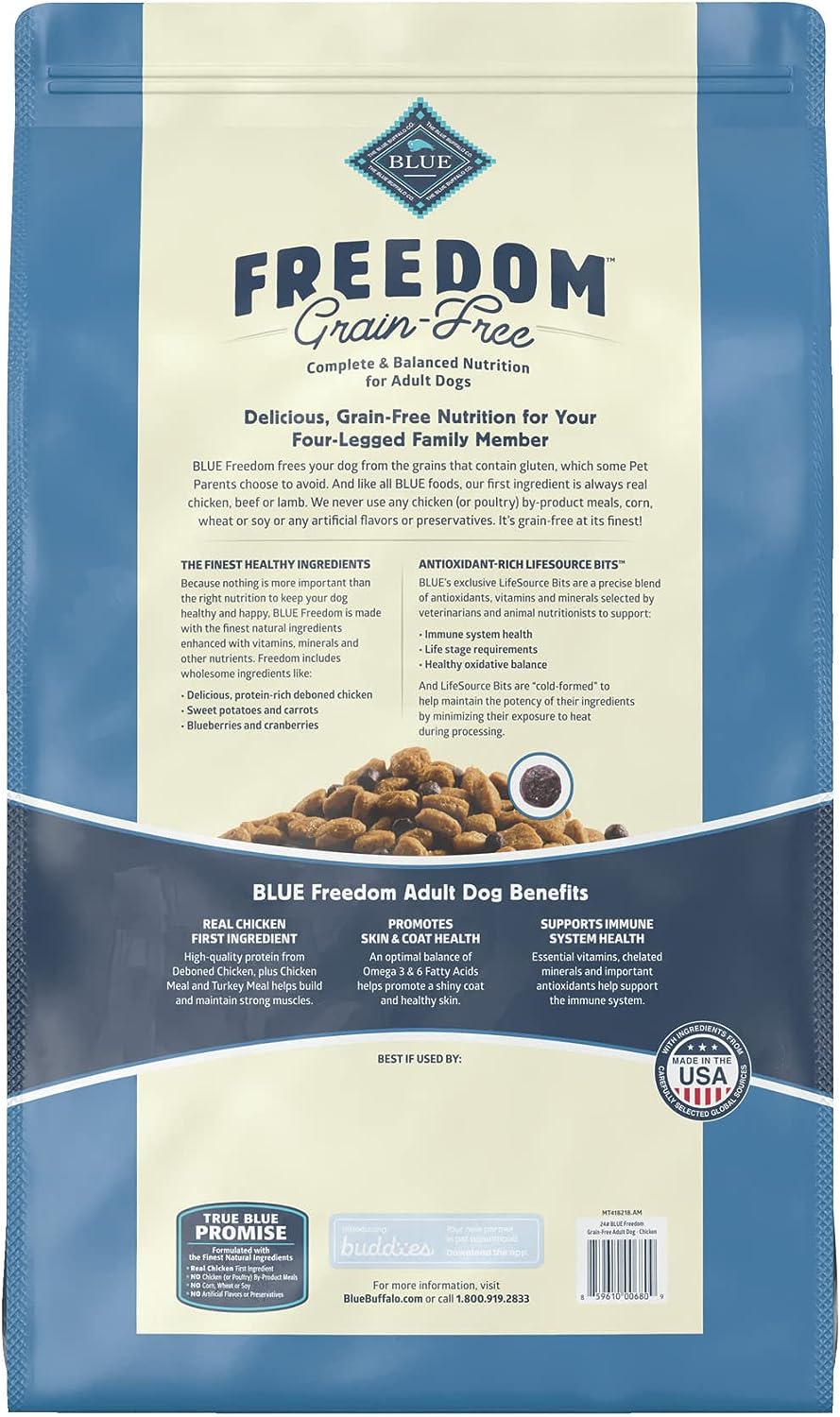 Blue Freedom Adult Grain-Free Chicken Recipe Dry Dog Food – Gallery Image 2