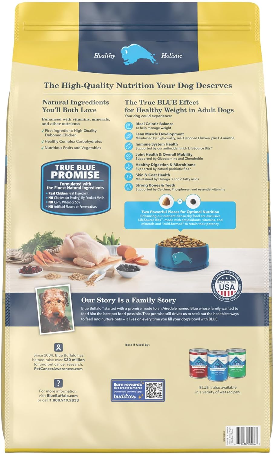 Blue Life Protection Formula Adult Healthy Weight Chicken and Brown Rice Recipe Dry Dog Food – Gallery Image 2