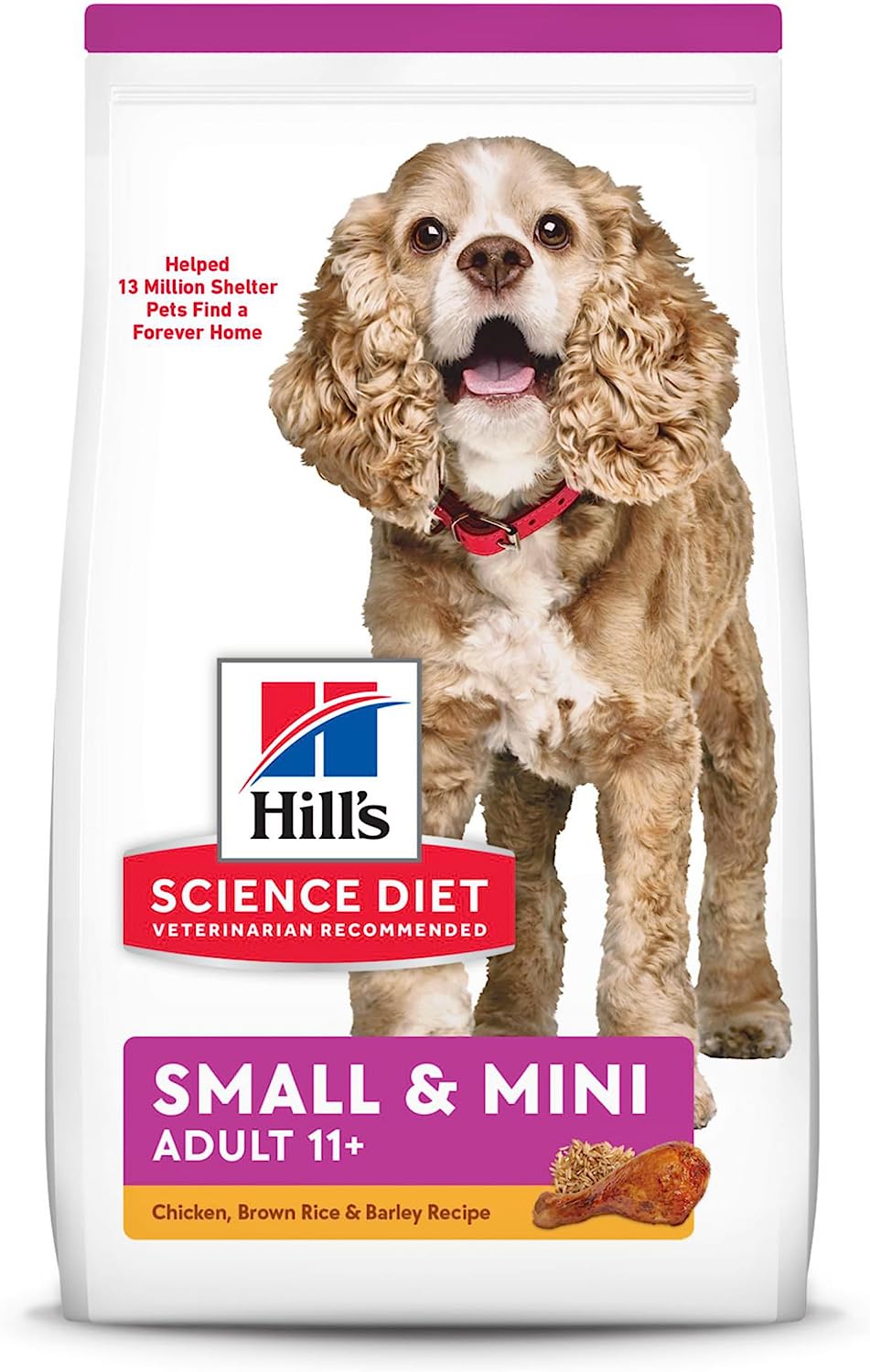 Hill’s Science Diet Adult 11+ Small Paws Chicken Meal, Barley & Brown Rice Recipe Dry Dog Food – Gallery Image 1