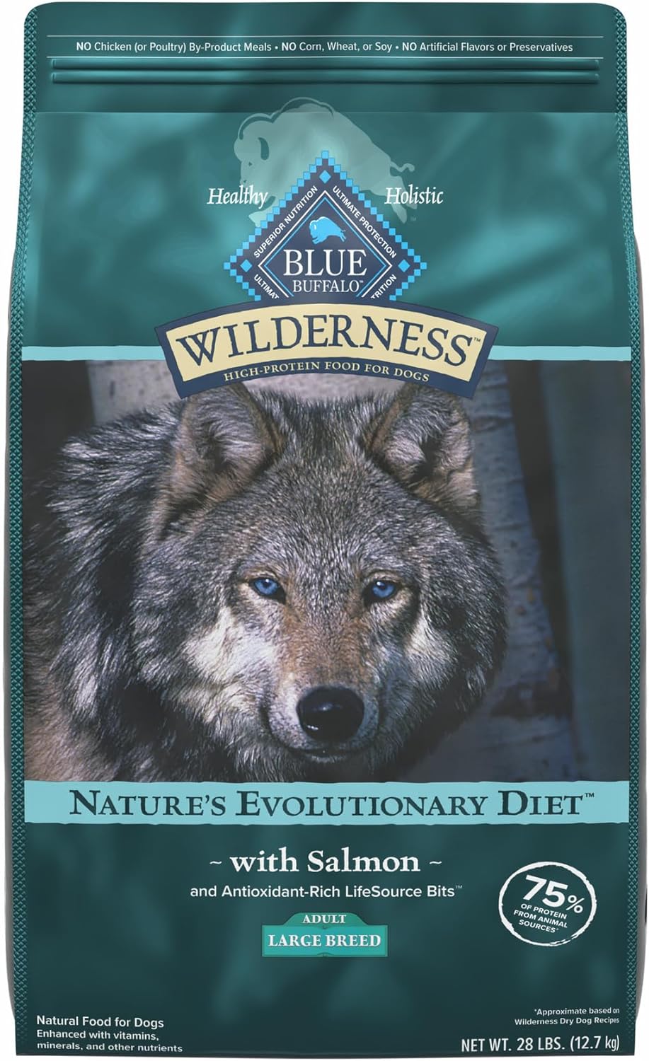 Blue Wilderness Large Breed Adult Salmon Recipe Grain-Free Dry Dog Food – Gallery Image 1
