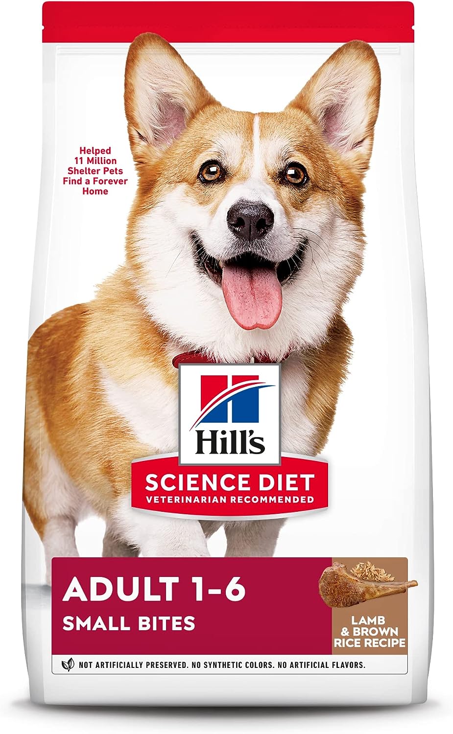 Hill’s Science Diet Adult 1-6 Small Bites Lamb Meal & Brown Rice Recipe Dry Dog Food – Gallery Image 1