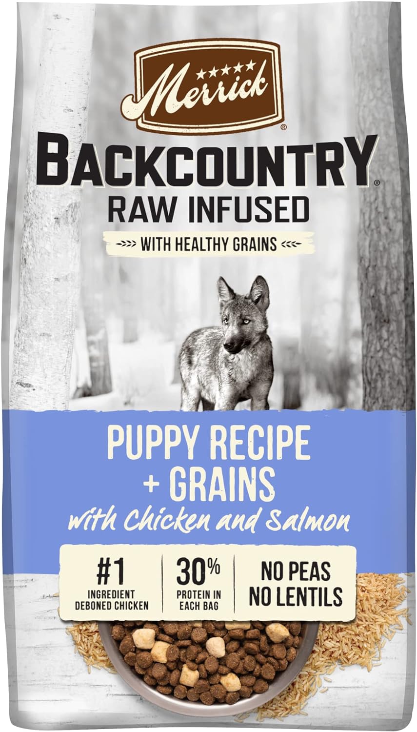 Merrick Backcountry Raw Infused Puppy Recipe + Grains Dry Dog Food – Gallery Image 1