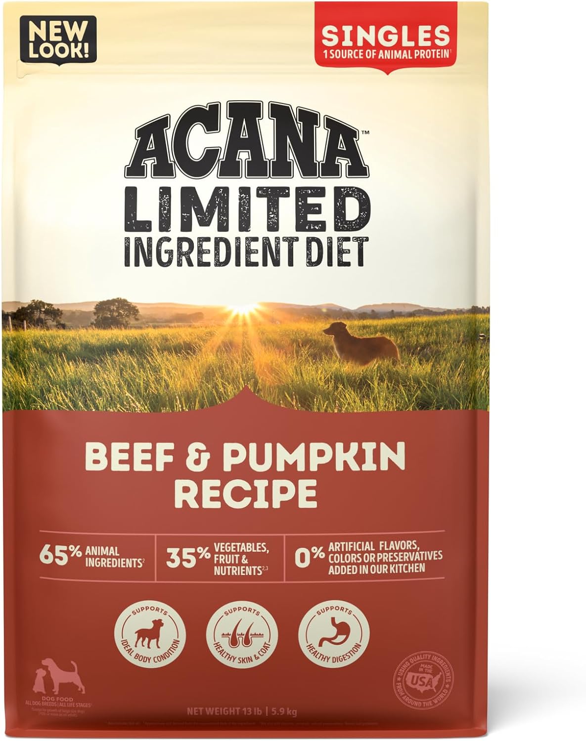 Acana Singles Limited Ingredient Diet Beef & Pumpkin Recipe Dry Dog Food – Gallery Image 1