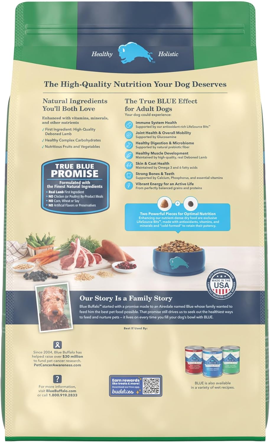 Blue Life Protection Formula Adult Lamb and Brown Rice Recipe Dry Dog Food – Gallery Image 2