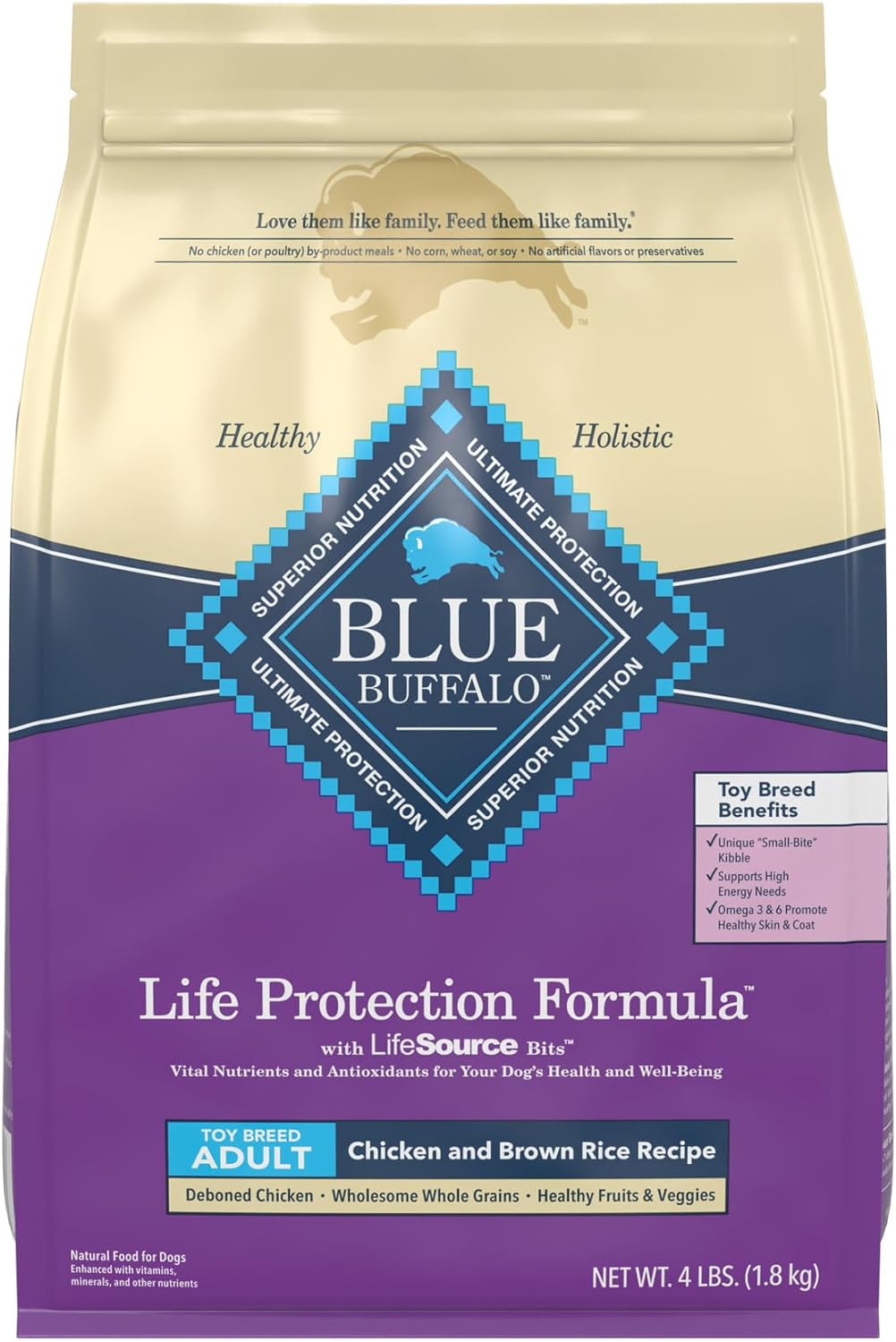 Blue Life Protection Formula Toy Breed Adult Chicken and Brown Rice Recipe Dry Dog Food – Gallery Image 1