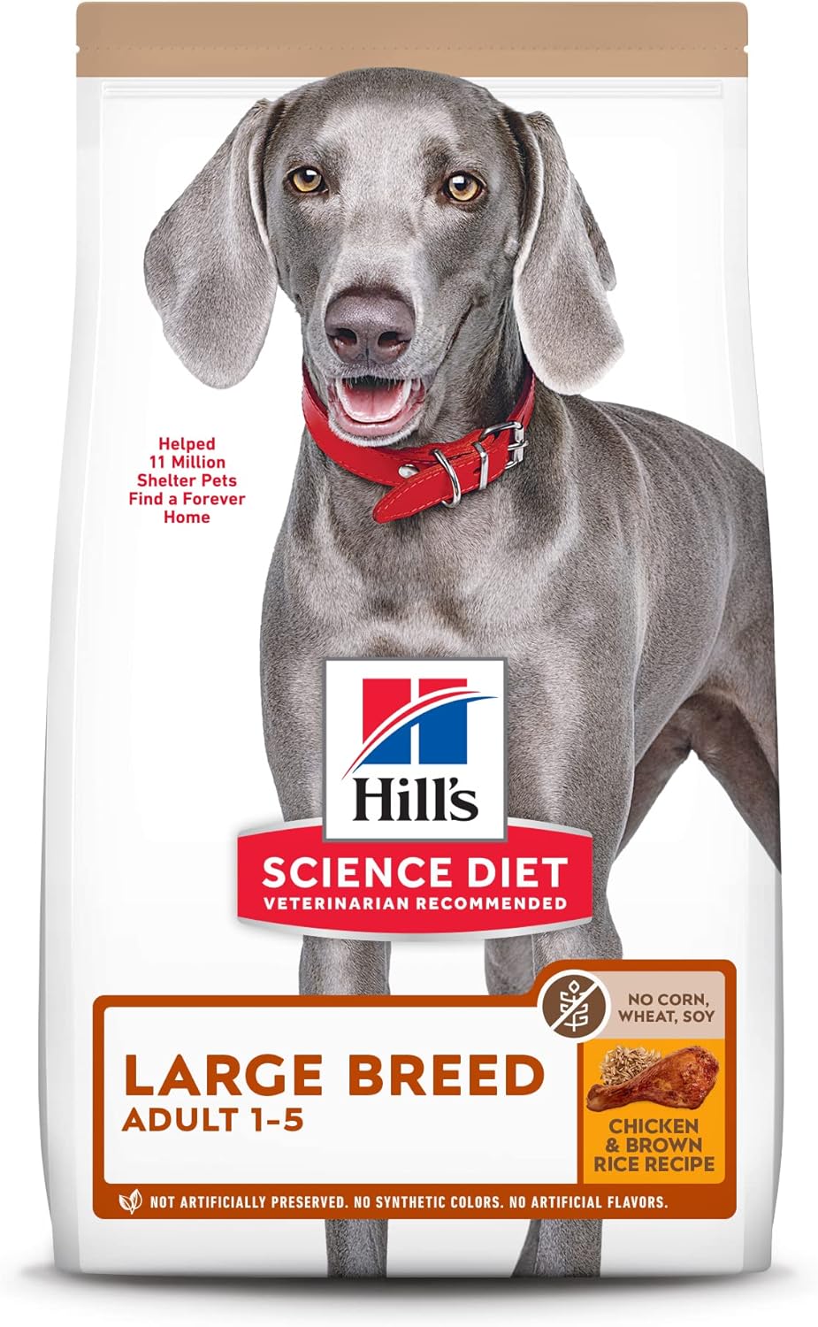 Hill’s Science Diet Adult Large Breed Chicken & Brown Rice Recipe No Corn, Wheat, Soy Dry Dog Food – Gallery Image 1