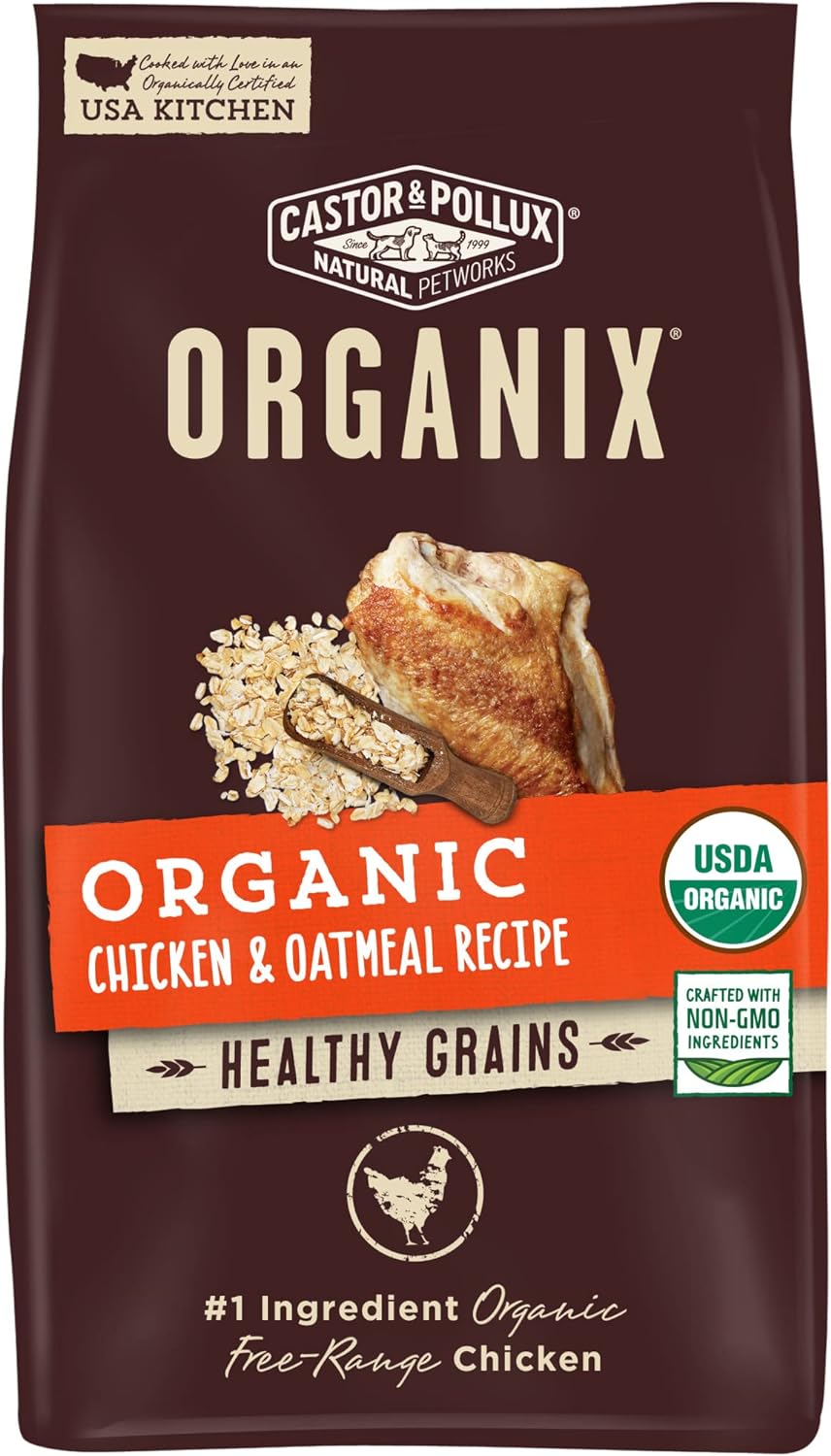 Castor & Pollux Organic Chicken & Oatmeal Recipe with Healthy Grains Dry Dog Food – Gallery Image 1