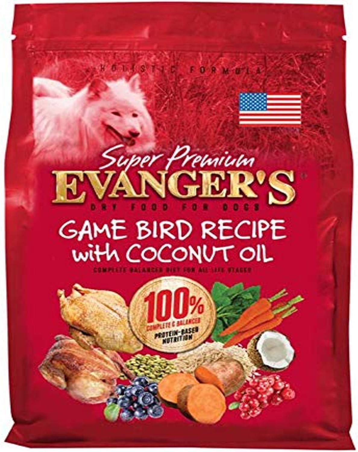 Evanger’s Super Premium Game Bird Recipe with Coconut Oil Dry Dog Food – Gallery Image 1