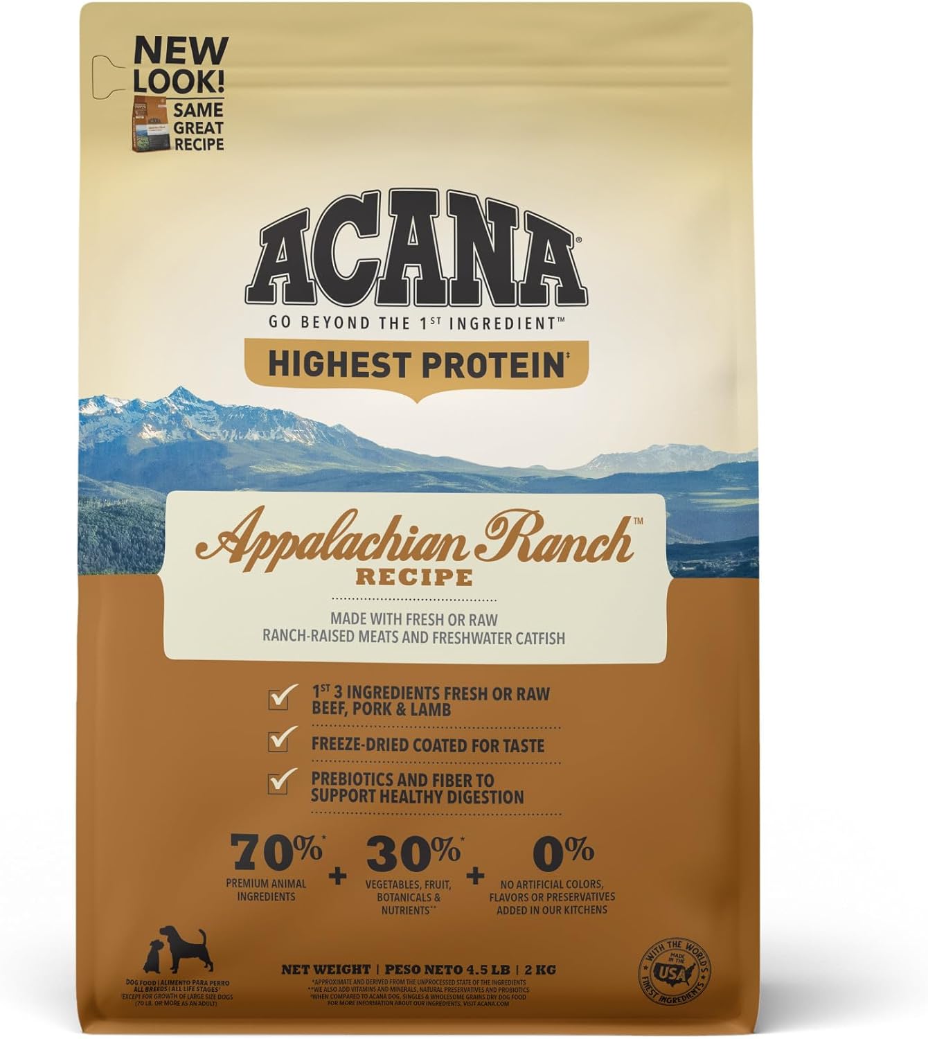 Acana Highest Protein Appalachian Ranch Recipe Dry Dog Food – Gallery Image 1