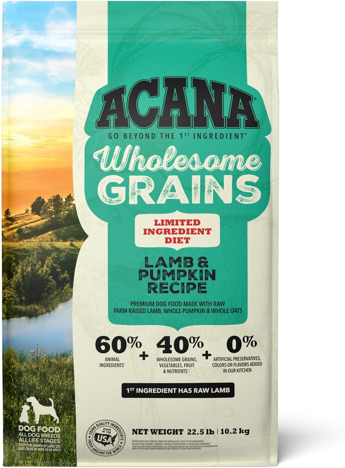 Acana Lamb & Pumpkin Recipe with Wholesome Grains Dry Dog Food – Gallery Image 1