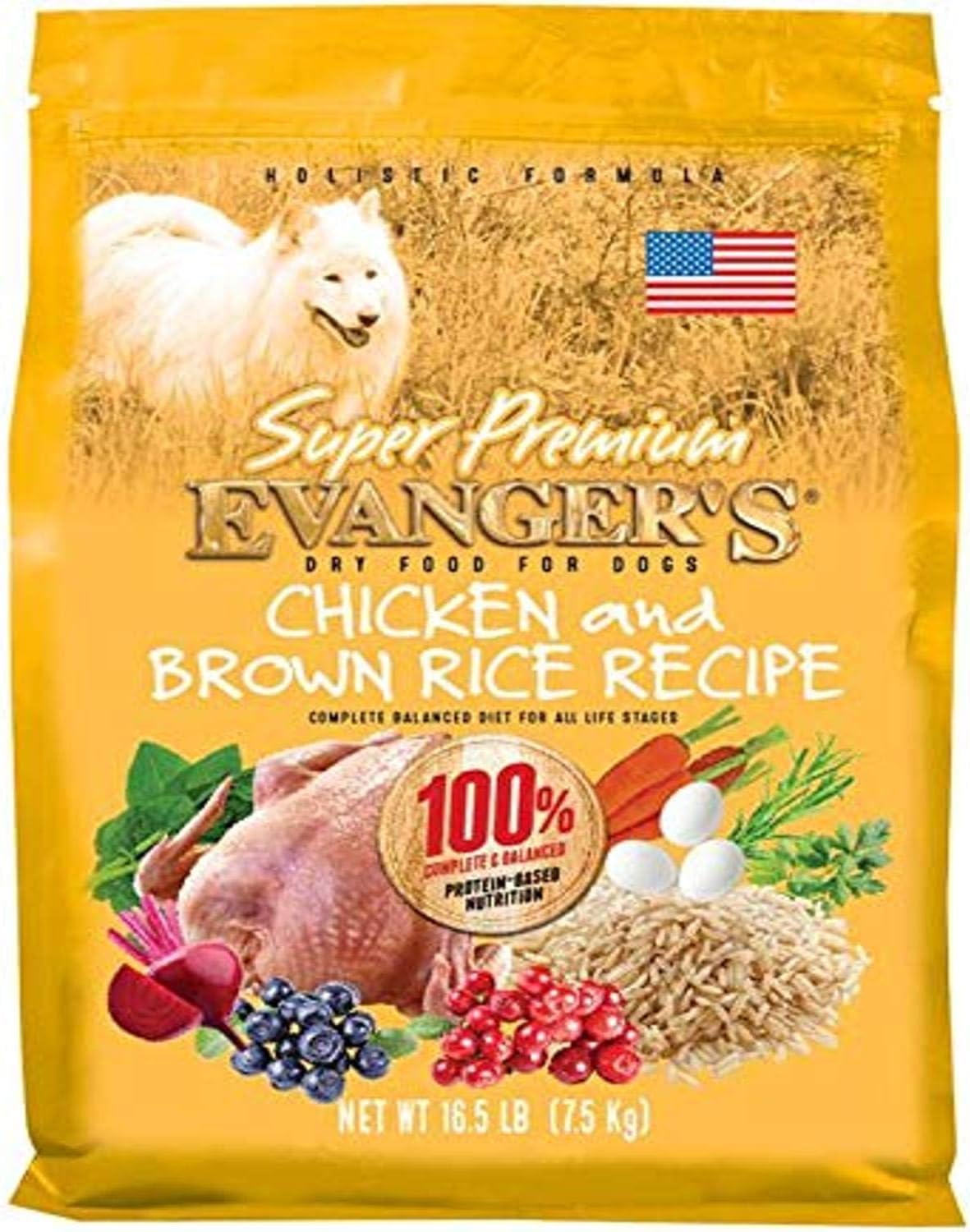 Evanger’s Super Premium Chicken with Brown Rice Recipe Dry Dog Food – Gallery Image 1