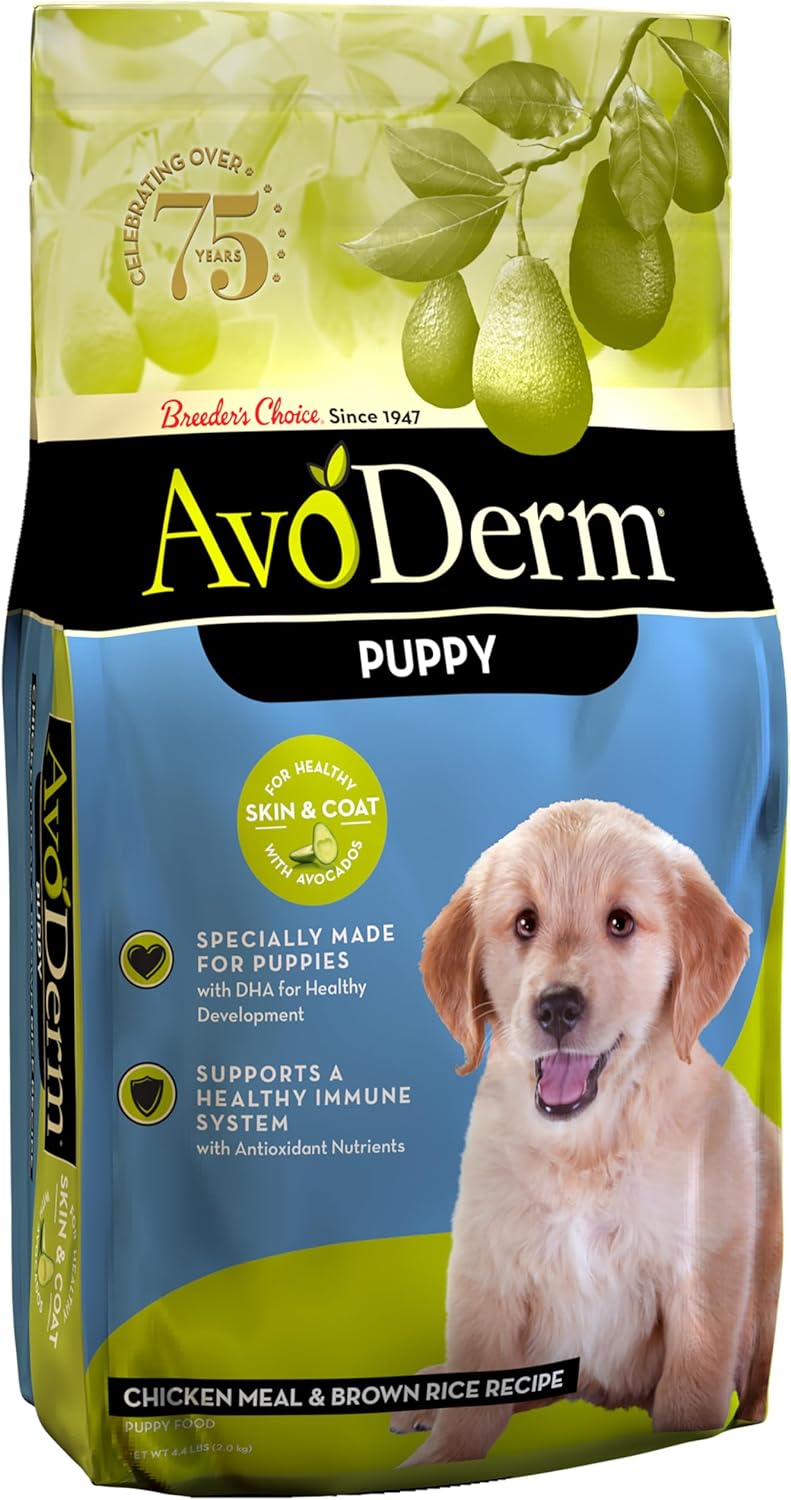 AvoDerm Natural Puppy Chicken Meal & Brown Rice Formula Dry Dog Food – Gallery Image 1