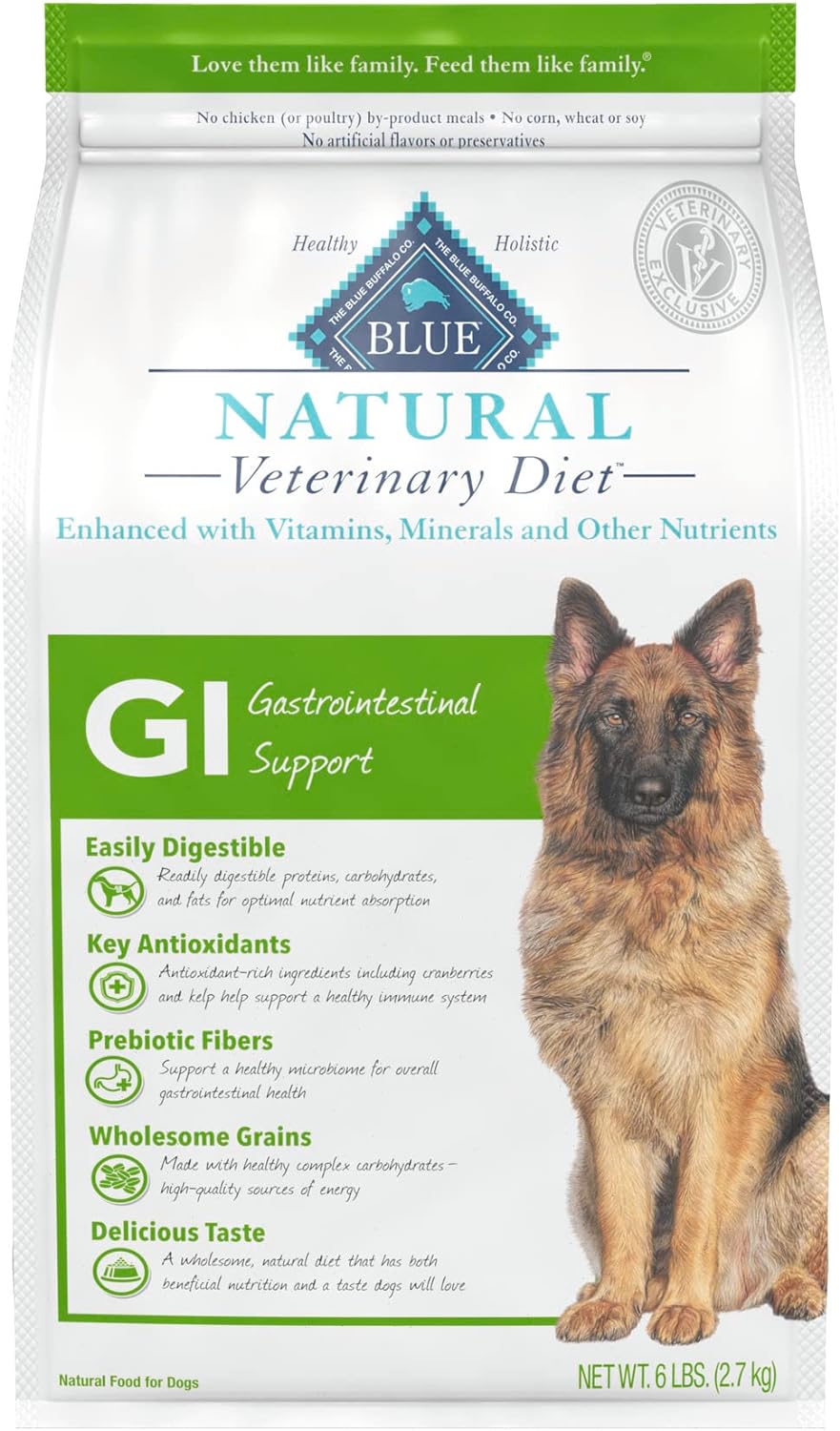 Blue Natural Veterinary Diet GI Gastrointestinal Support Dry Dog Food – Gallery Image 1