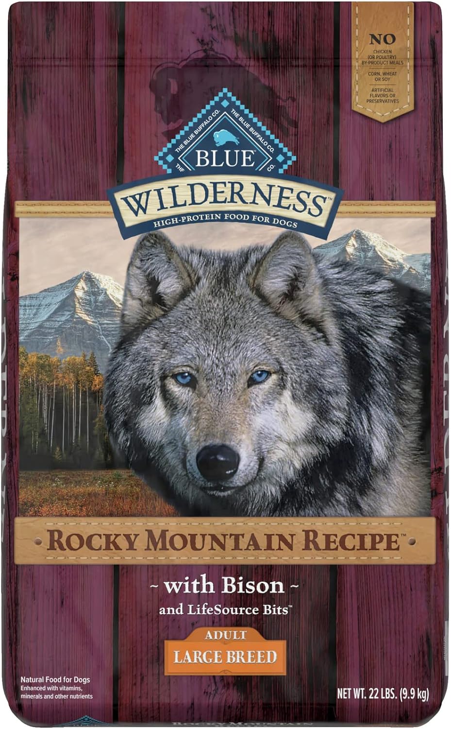 Blue Wilderness Rocky Mountain Recipe Large Breed Adult Bison Grain-Free Dry Dog Food – Gallery Image 1