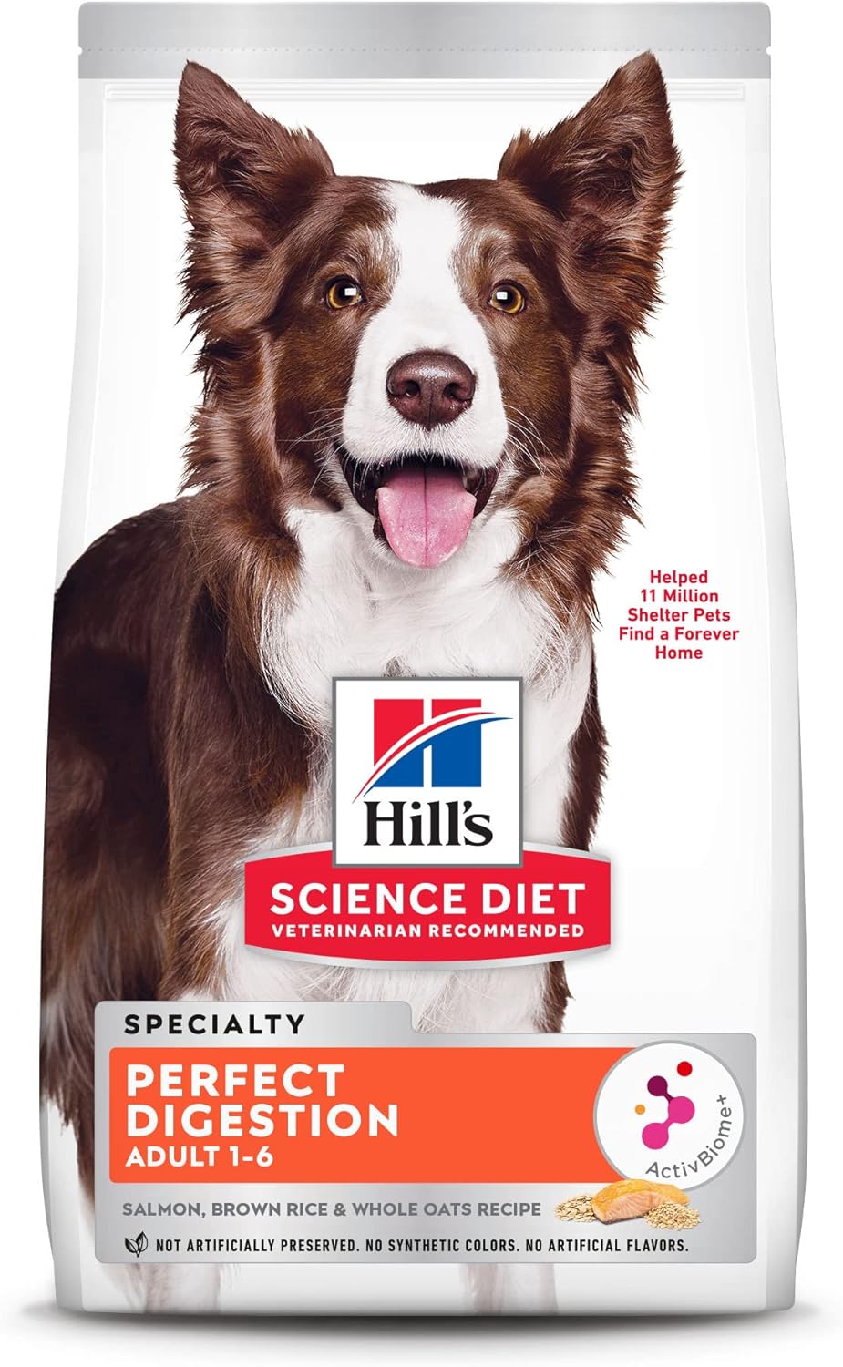 Hill’s Science Diet Adult Perfect Digestion Salmon, Whole Oats, and Brown Rice Recipe Dry Dog Food – Gallery Image 1