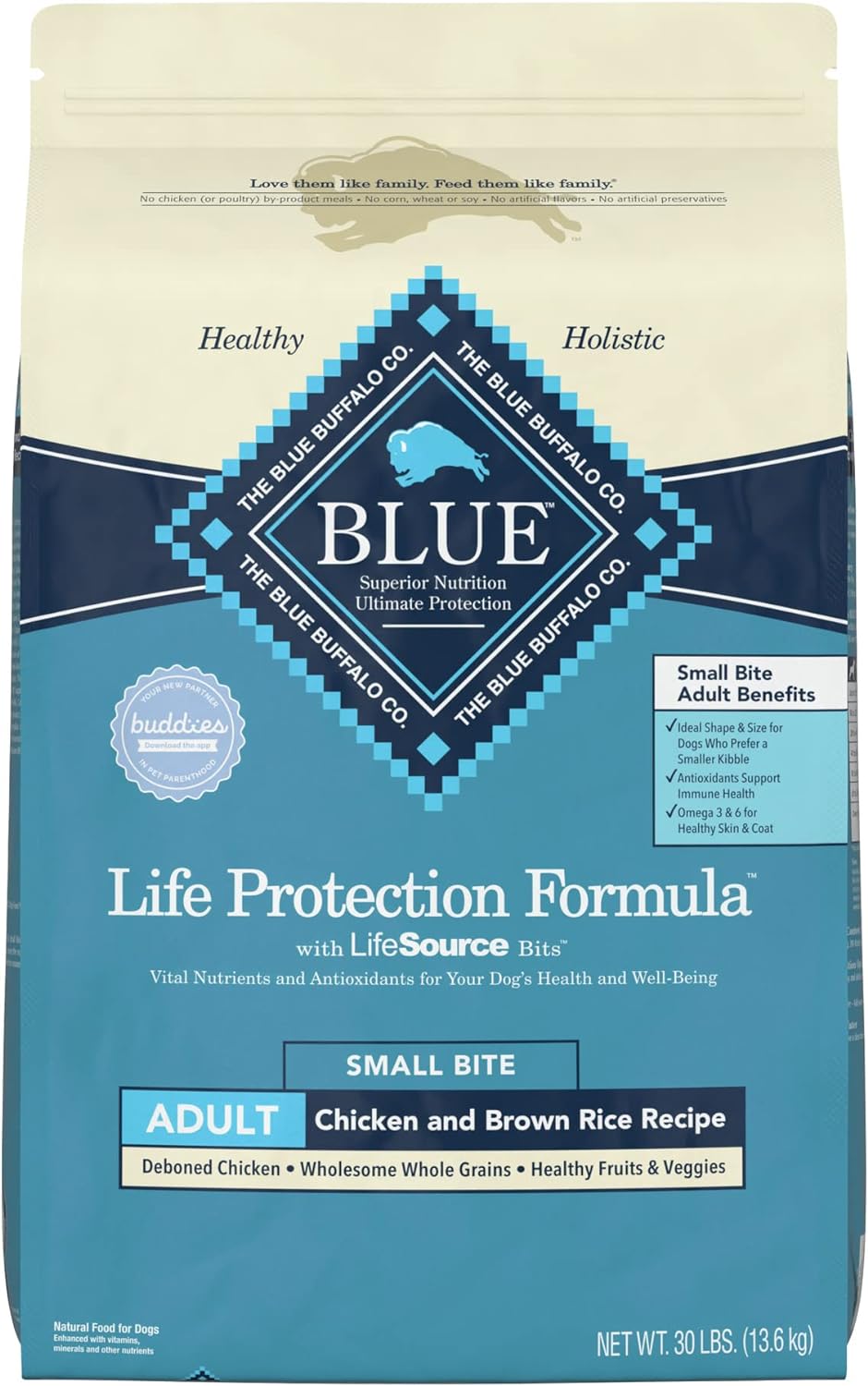 Blue Life Protection Formula Adult Small Bite Chicken and Brown Rice Dry Dog Food – Gallery Image 1