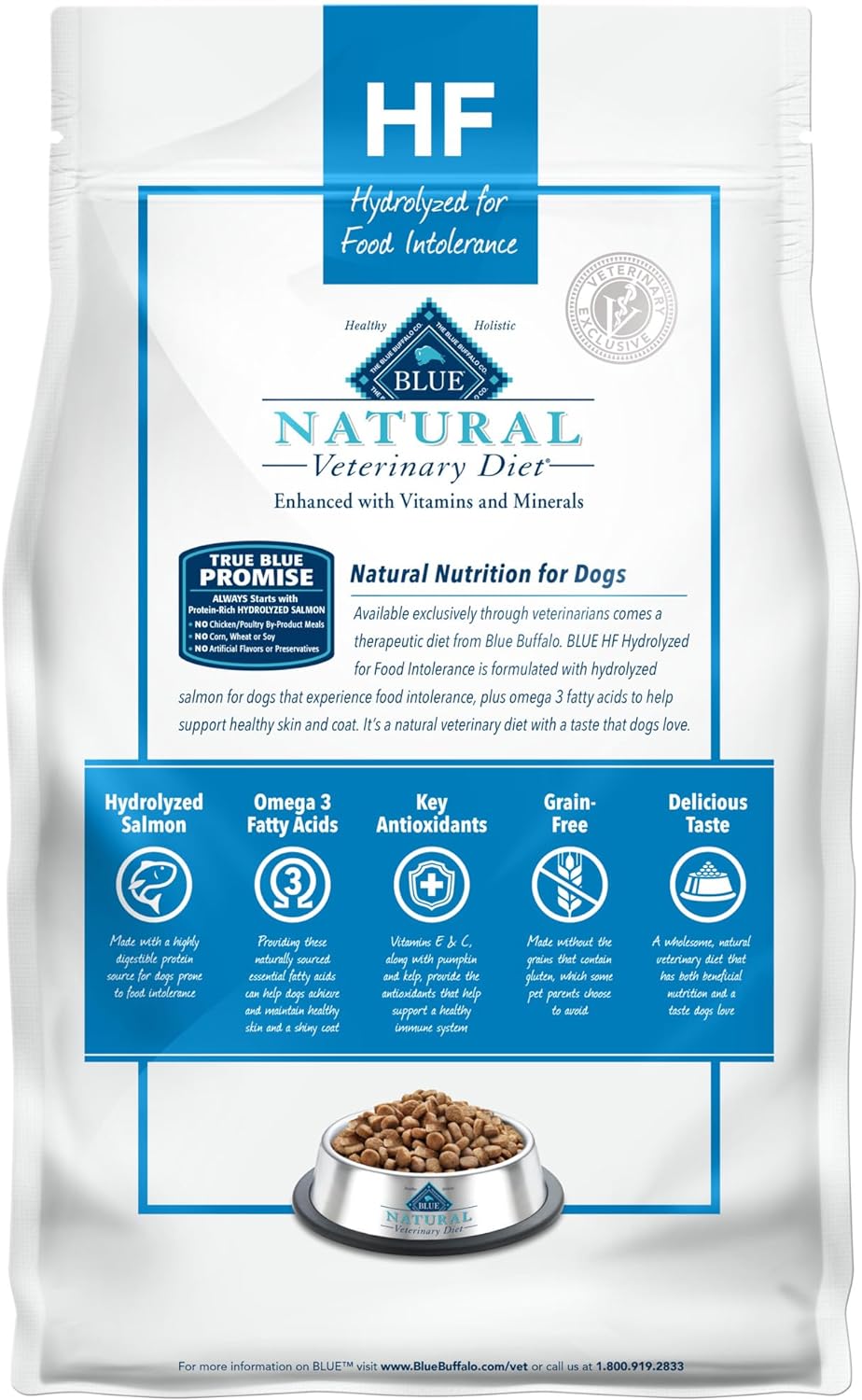 Blue Natural Veterinary Diet HF Hydrolyzed for Food Intolerance Dry Dog Food – Gallery Image 8