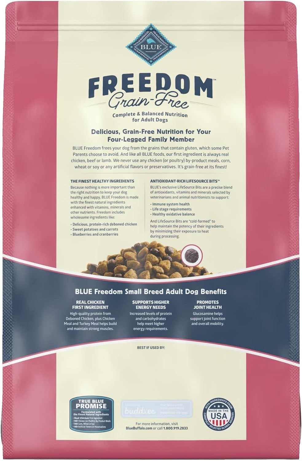Blue Freedom Small Breed Adult Grain-Free Chicken Recipe Dry Dog Food – Gallery Image 2