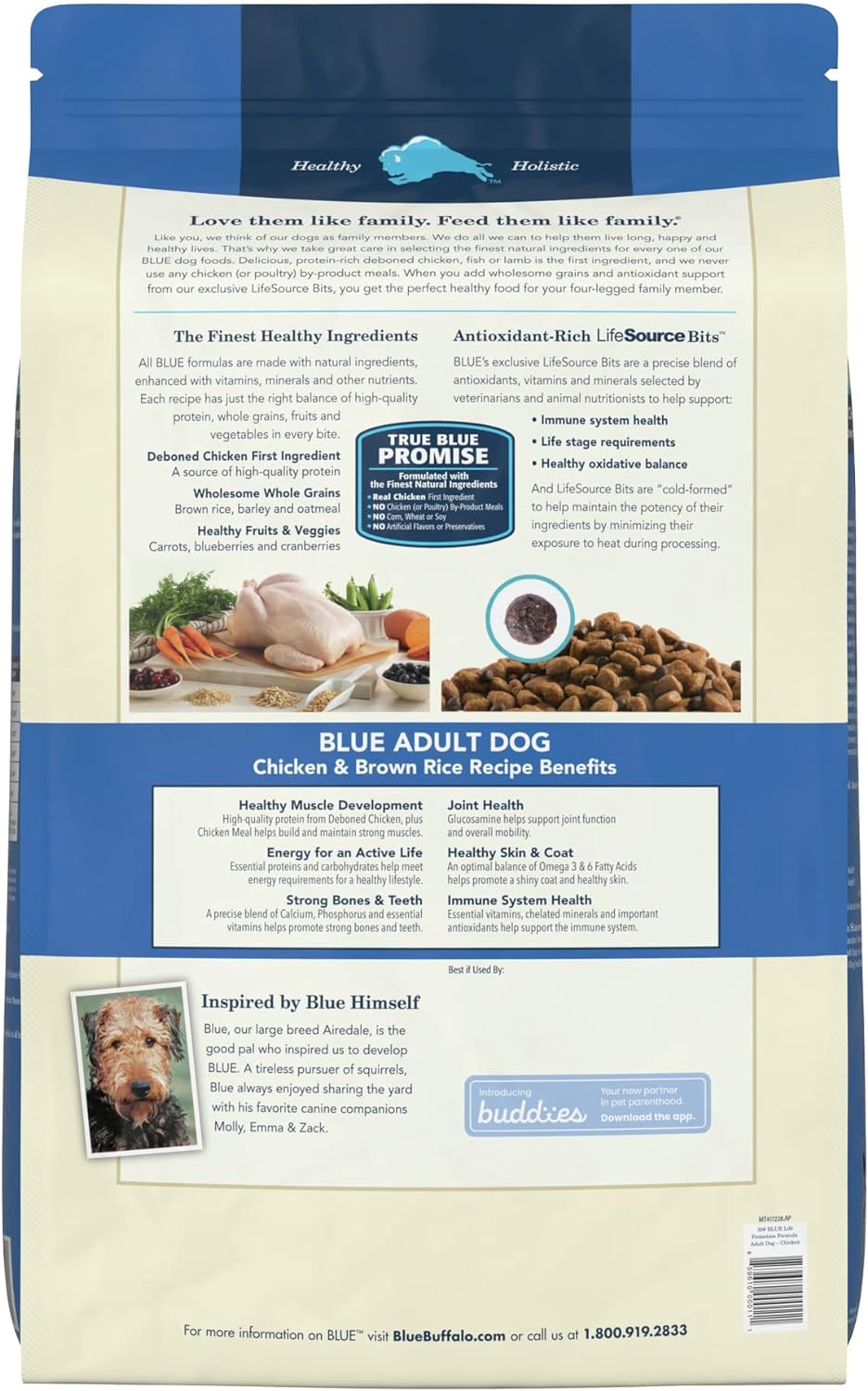 Blue Life Protection Formula Adult Chicken and Brown Rice Recipe Dry Dog Food – Gallery Image 2