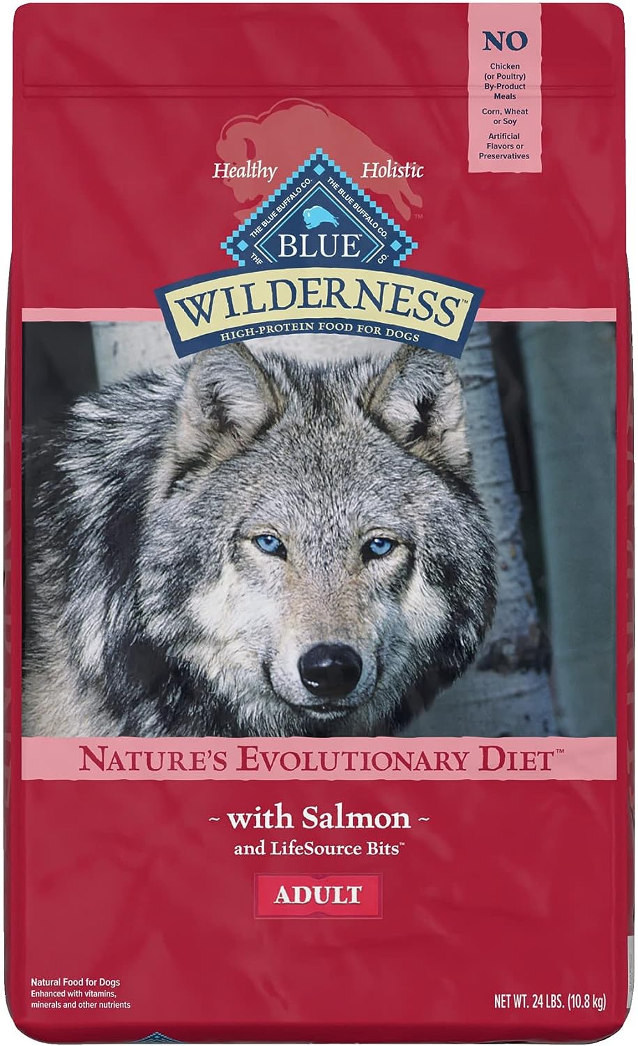 Blue Wilderness Adult Salmon Recipe Grain-Free Dry Dog Food – Gallery Image 1