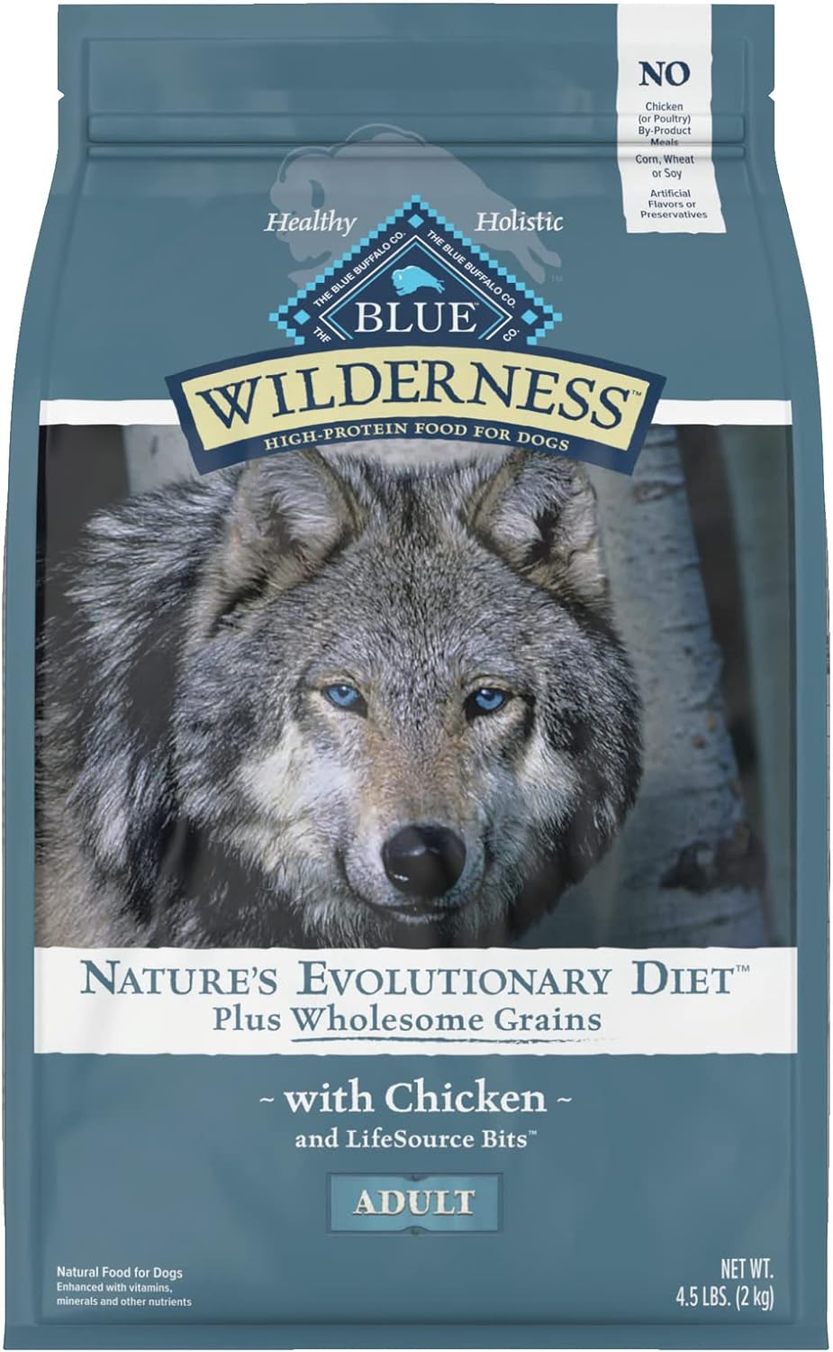 Blue Wilderness Adult Chicken with Grains Recipe Dry Dog Food – Gallery Image 1