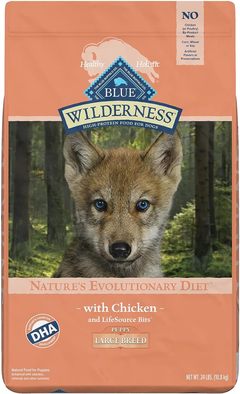 Blue Wilderness Large Breed Puppy Chicken Recipe Grain-Free Dry Dog Food – Gallery Image 1