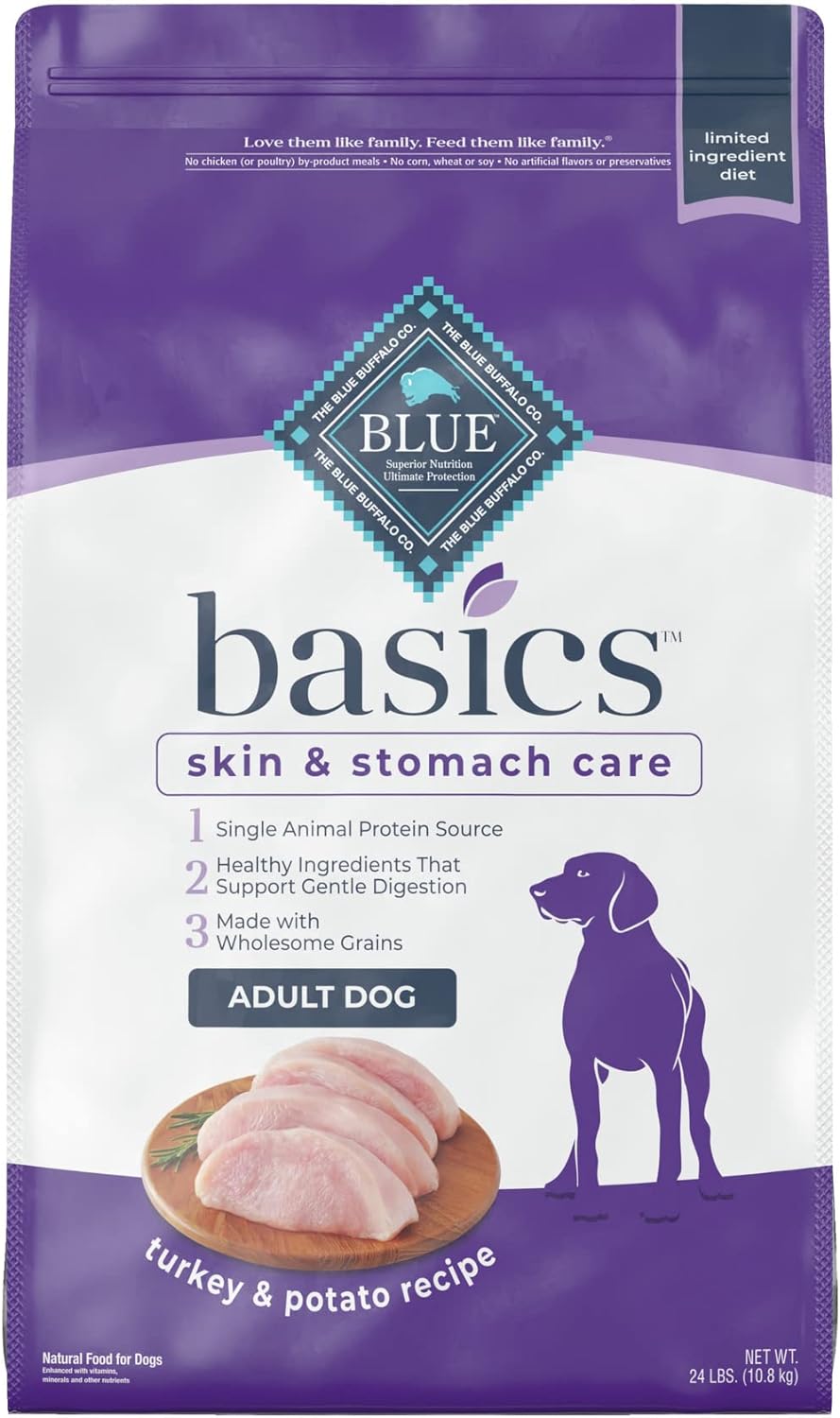 Blue Basics Limited Ingredient Diet Senior Turkey and Potato Recipe Dry Dog Food – Gallery Image 1