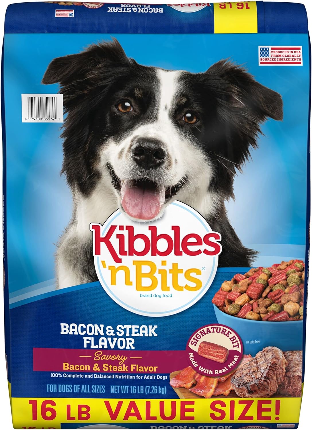 Kibbles n Bits Bacon & Steak Flavor Dry Dog Food – Gallery Image 1